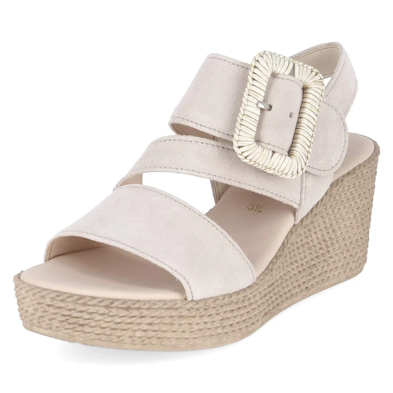 Espadrille-Sandaletten Beige