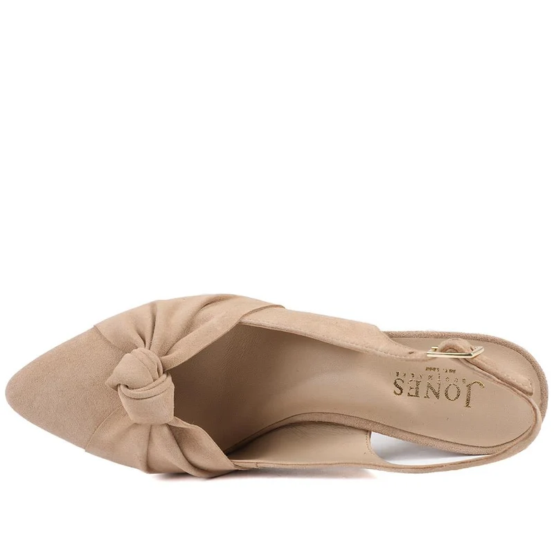 Zie Leather Bow Detailed Slingback Sandals - ZIA / 328 978 - Sand