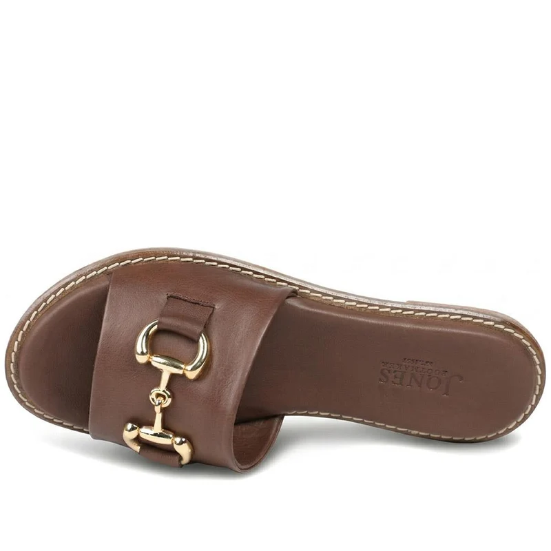 Emillina Leather Buckle Mule Sandals - EMILLINA / 323 646 - Chocolate