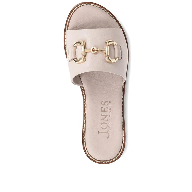 Emillina Leather Buckle Mule Sandals - EMILLINA / 323 646 - Taupe