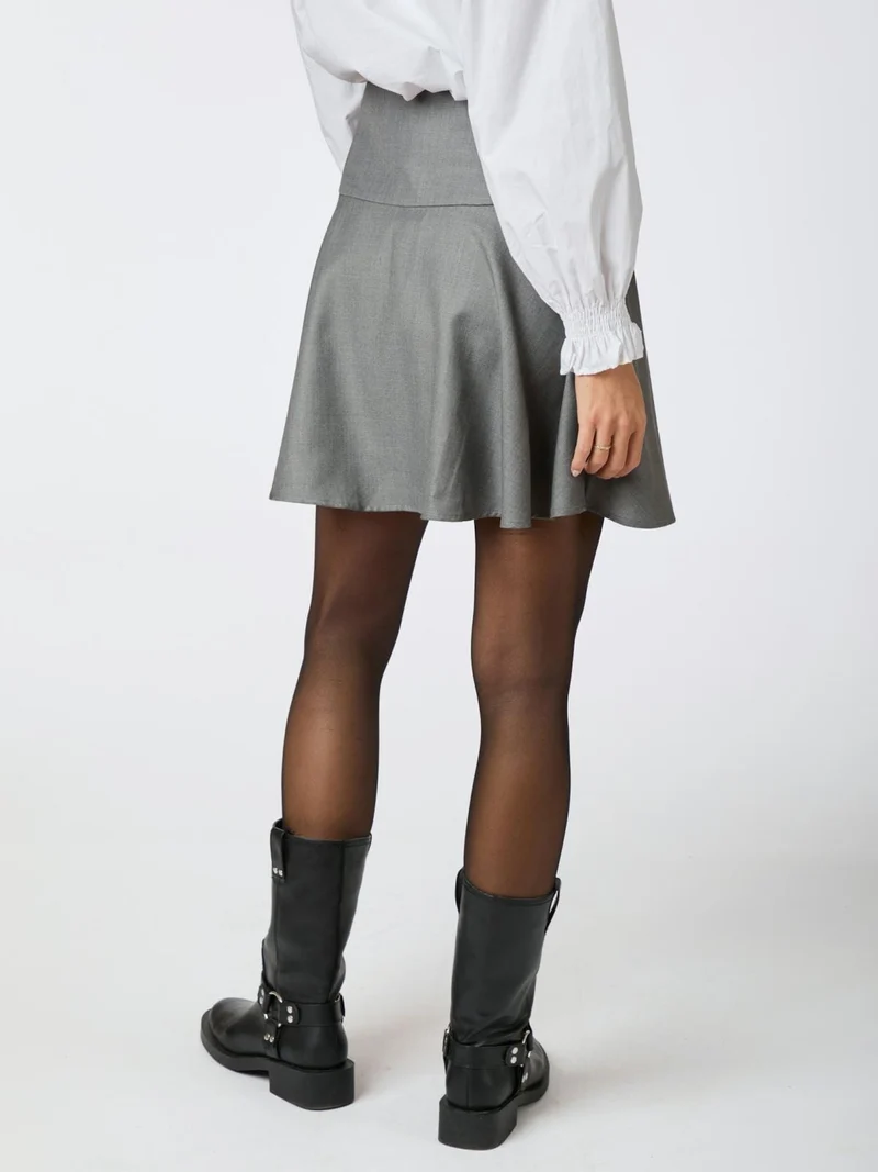 Neo Noir - Pamelo Skirt - Dark Grey Melange
