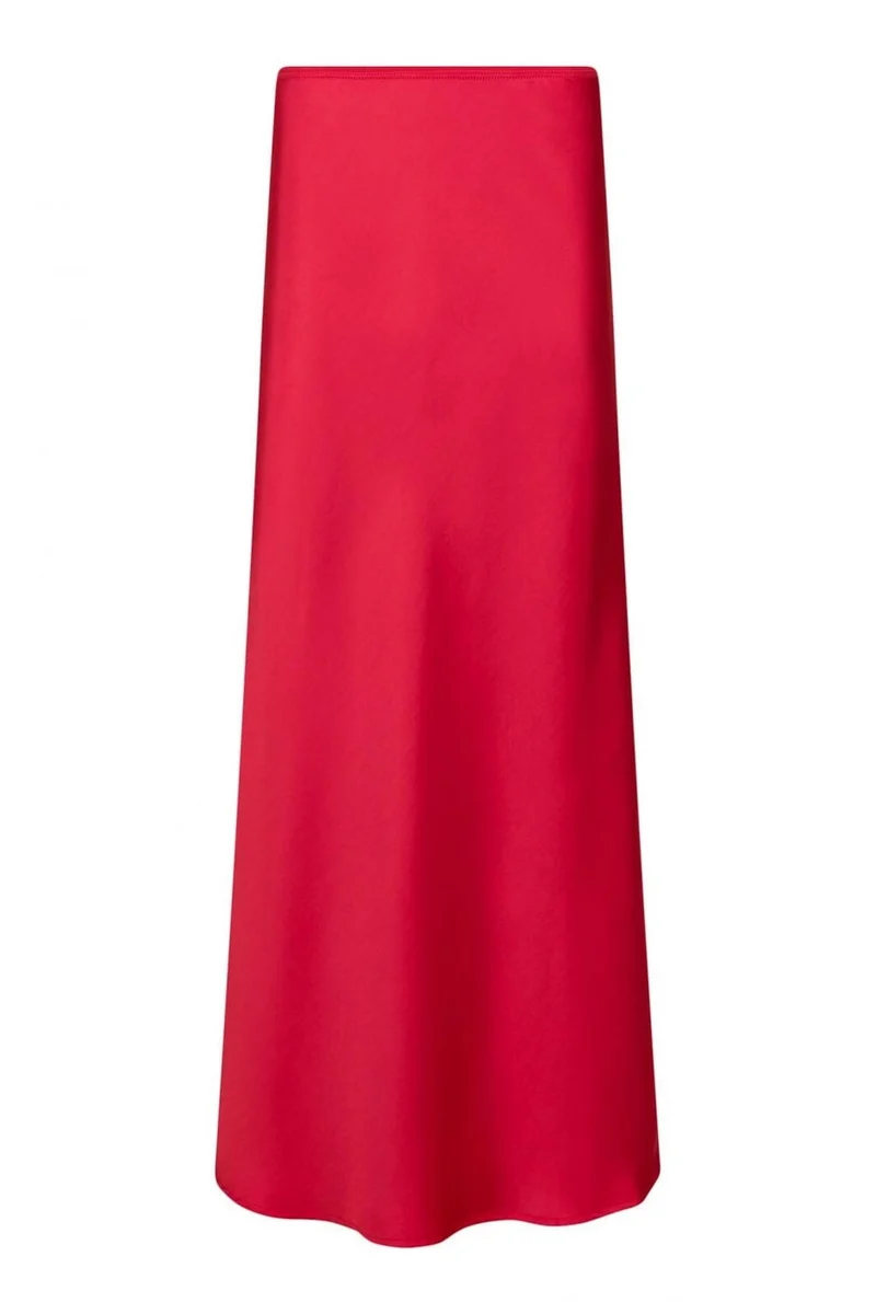 Neo Noir - Vicky Heavy Sateen Skirt - Red