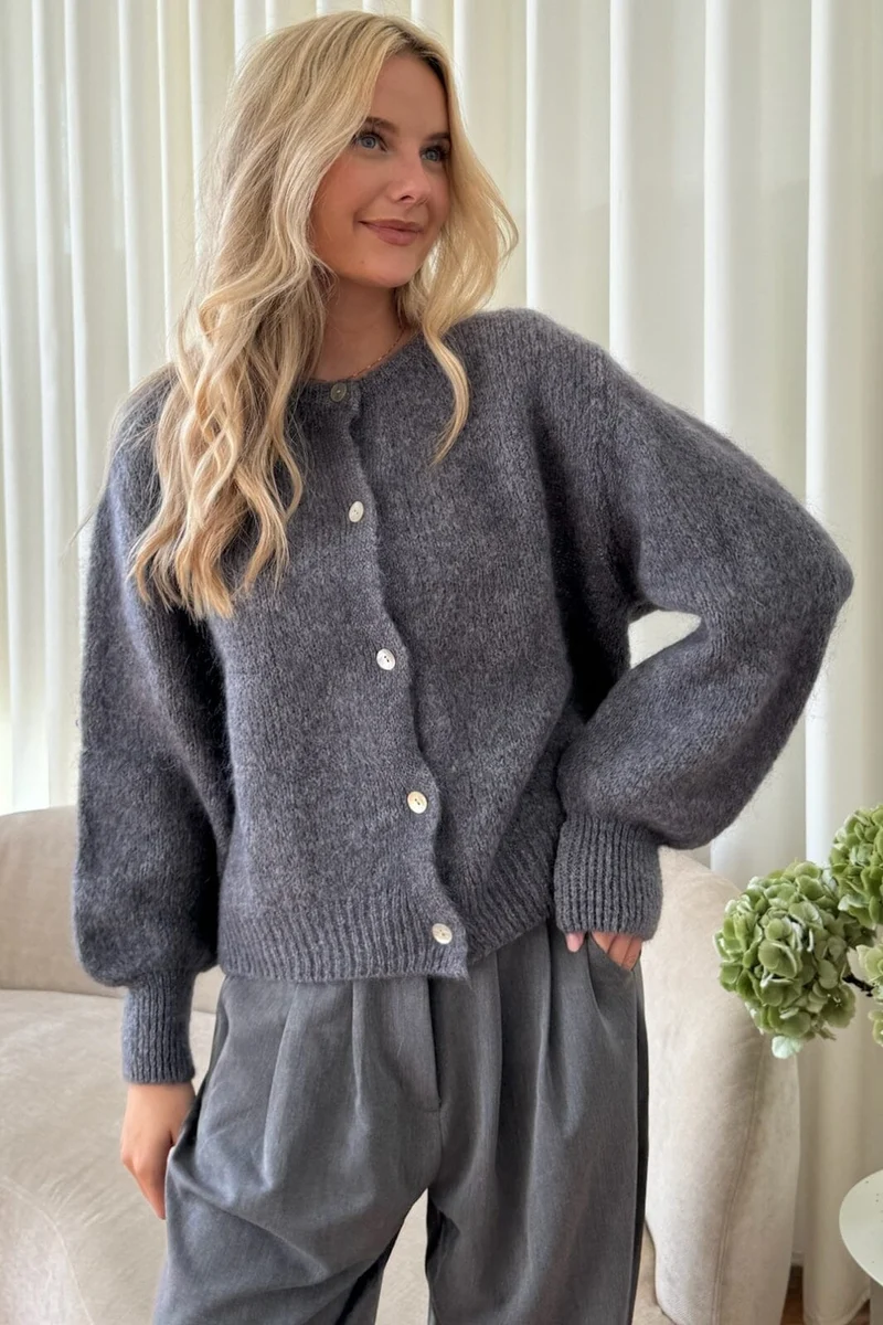 BYIC - Idaic Cardigan 5219 - dgrey Dark Grey
