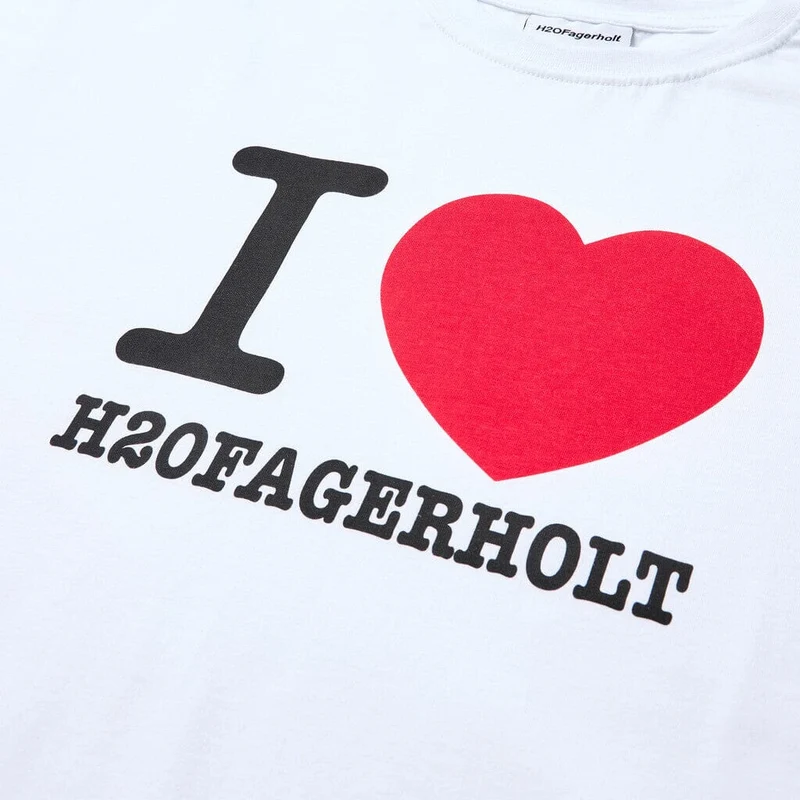 H2O Fagerholt - I Love Tee - 1006 Off White