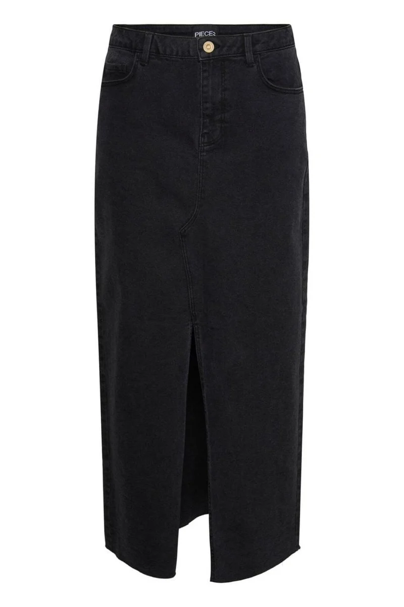 Pieces - Pcjessie Anklenim Skirt - 4511173 Black