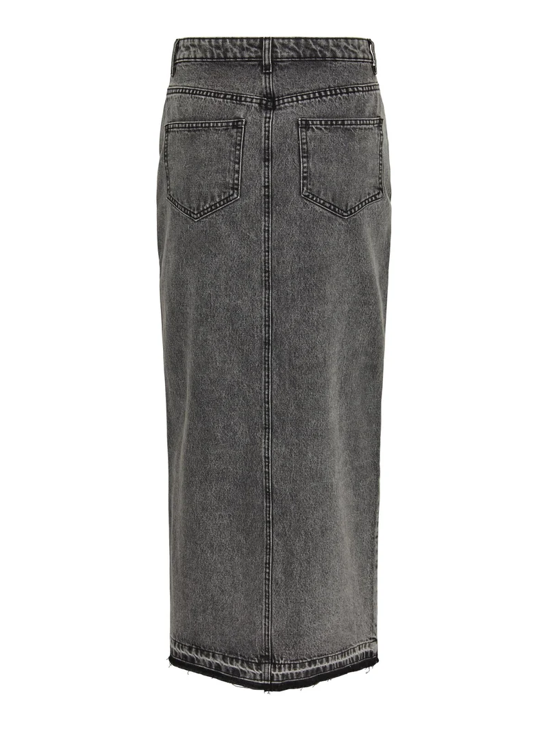 Pieces - Pcnora Ankle Skirt - 4499395 Grey Denim