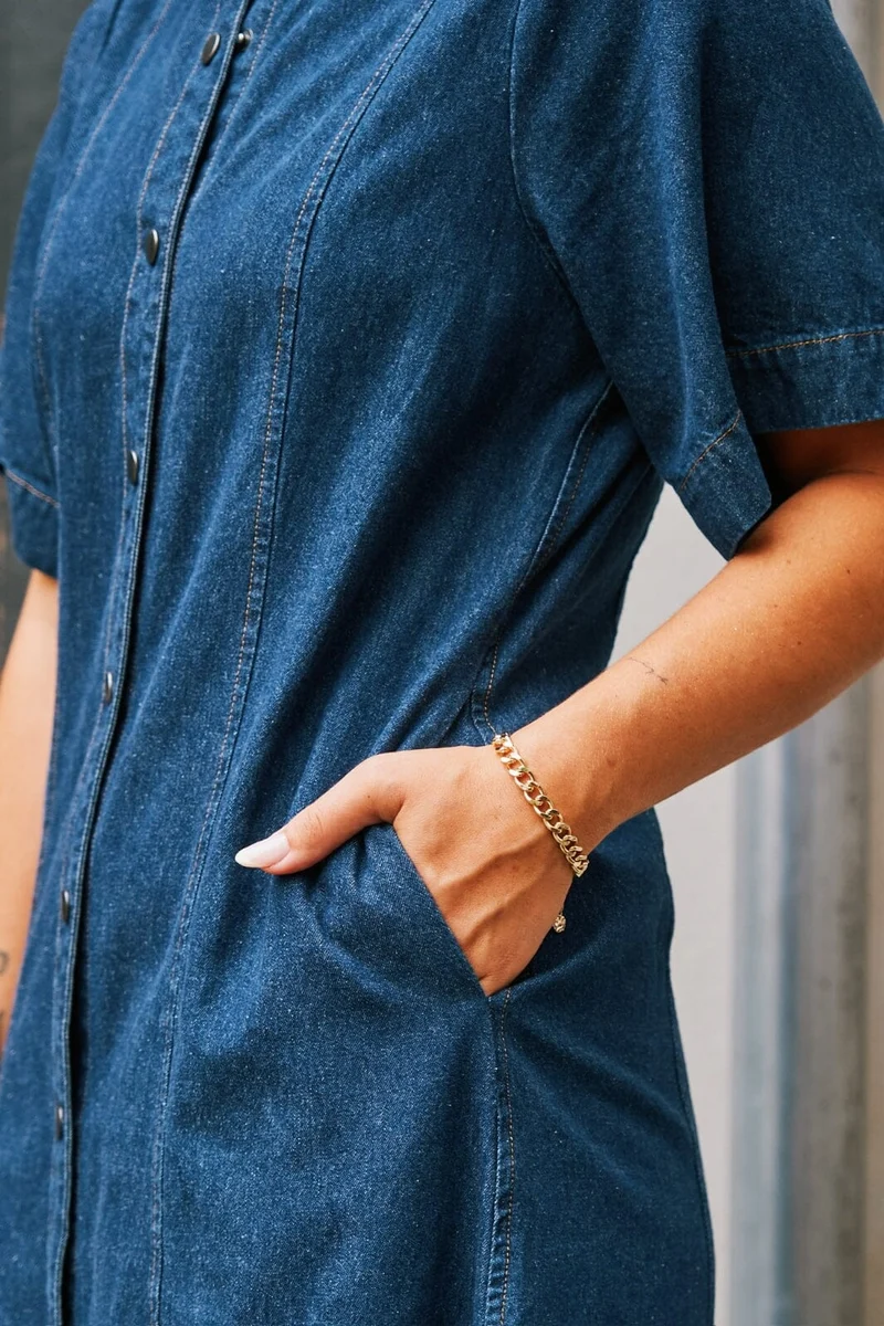 Neo Noir - Balli Denim Dress - Dark Blue
