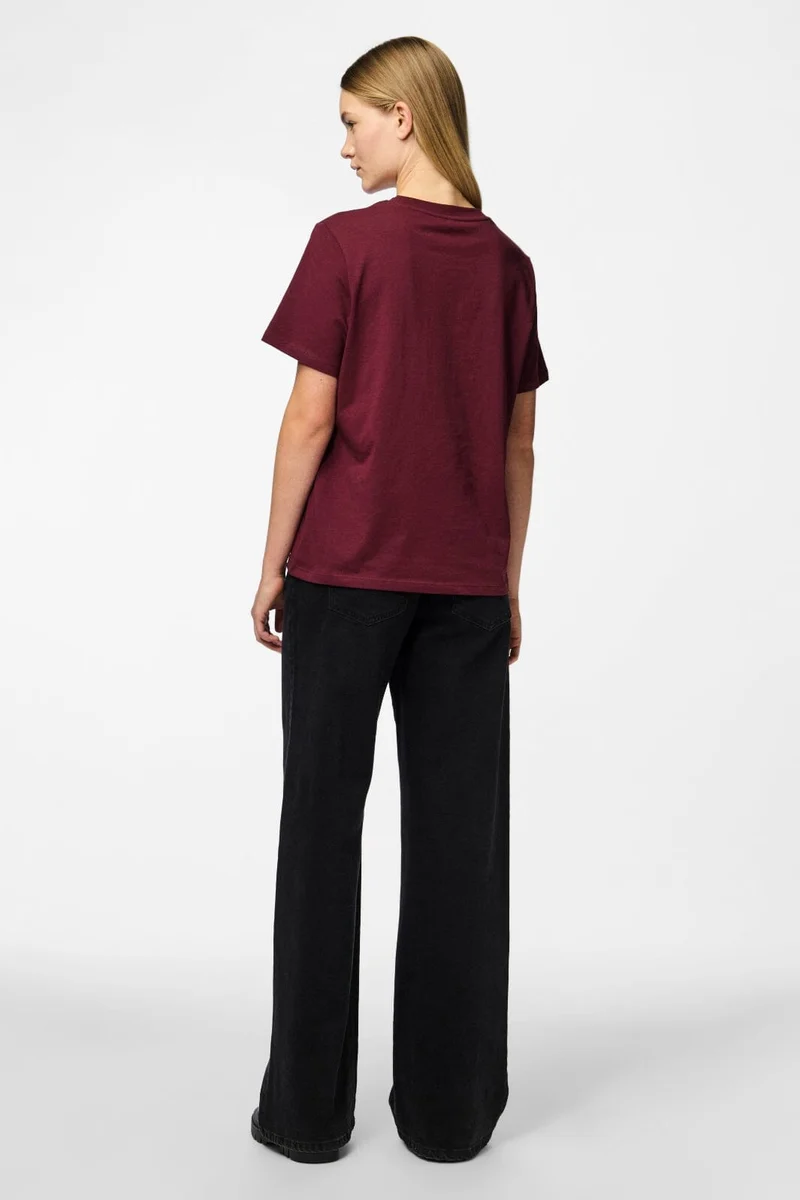 Pieces - Pcria Ss Solid Tee - 4551302 Tawny Port