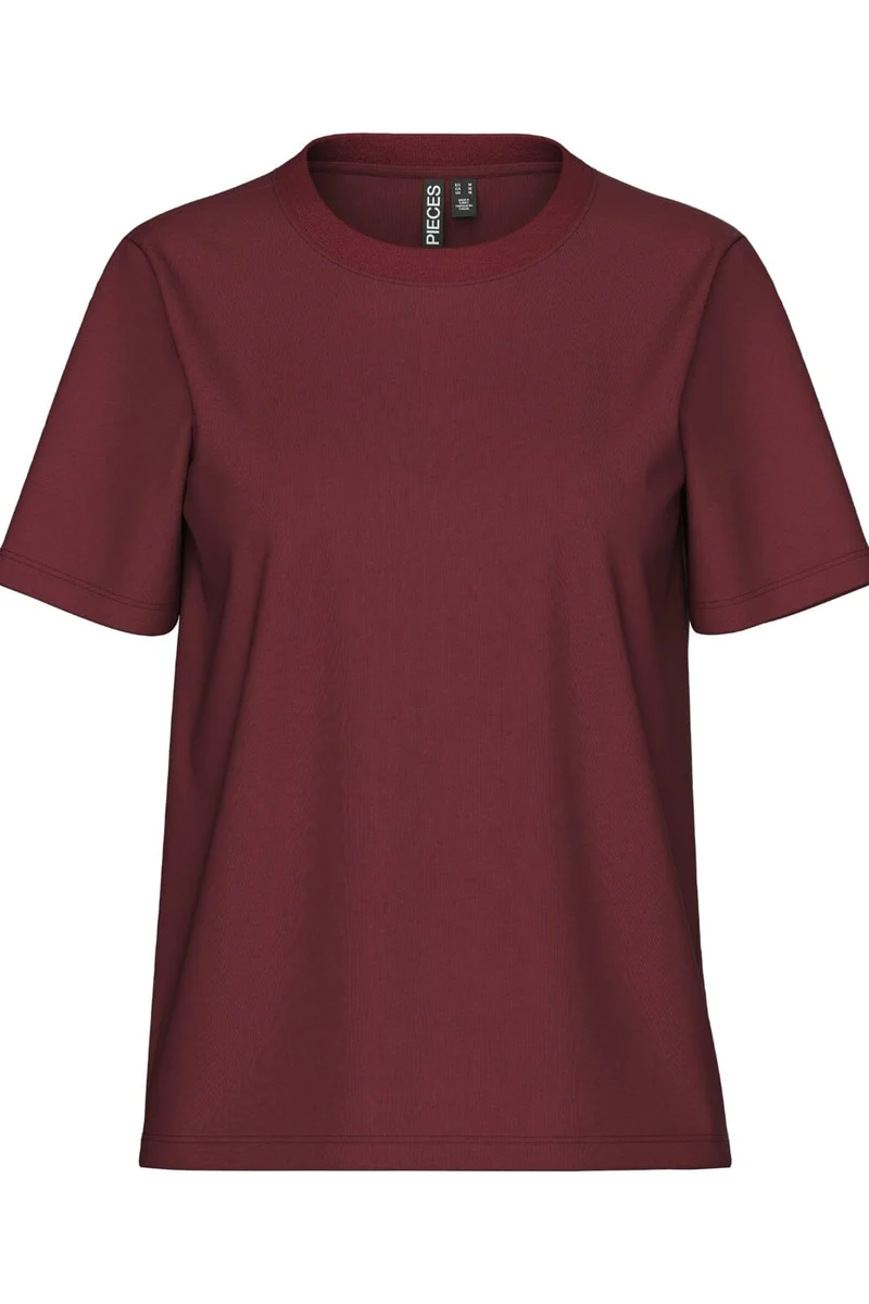 Pieces - Pcria Ss Solid Tee - 4551302 Tawny Port