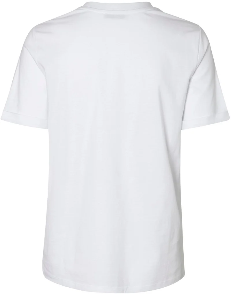 Pieces - PcRia SS Fold Up Solid Tee - Bright white