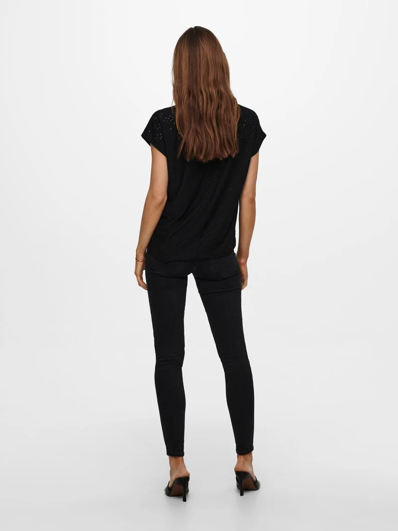 Only - Onlsmilla S/S Top - 3688707 Black