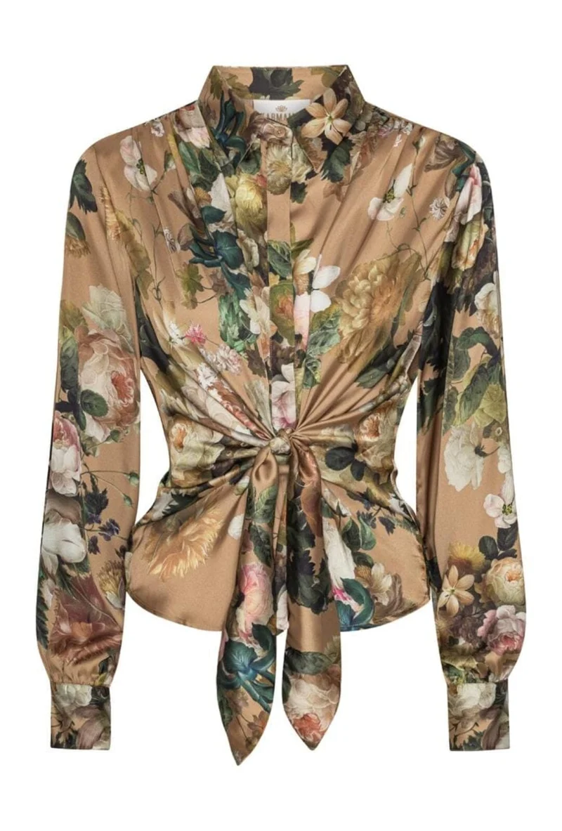 Karmamia - Lee Shirt - Tan Bloom