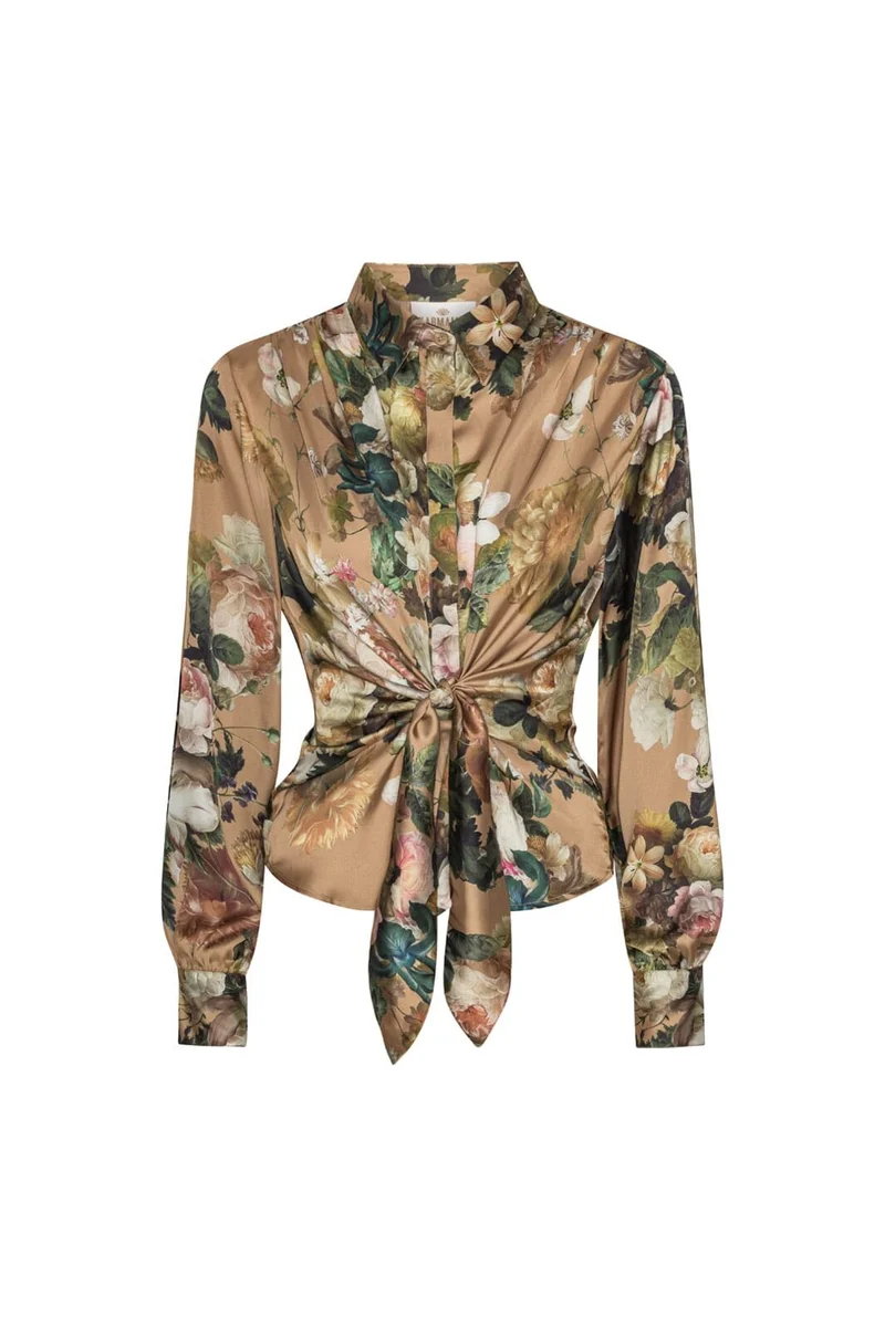 Karmamia - Lee Shirt - Tan Bloom