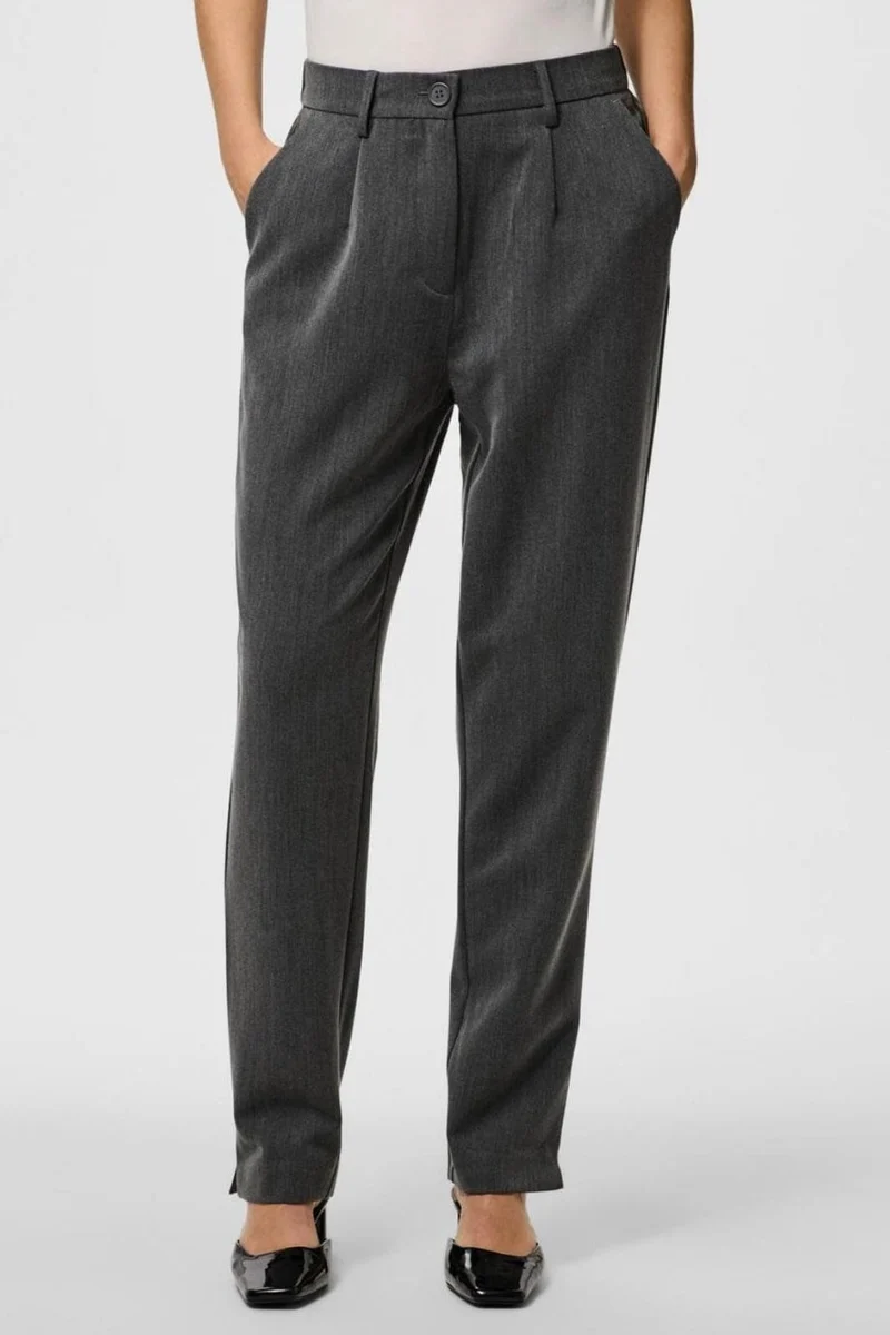 Pieces - Pckamil Ankle Pant - 4735773 Dark Grey Melange