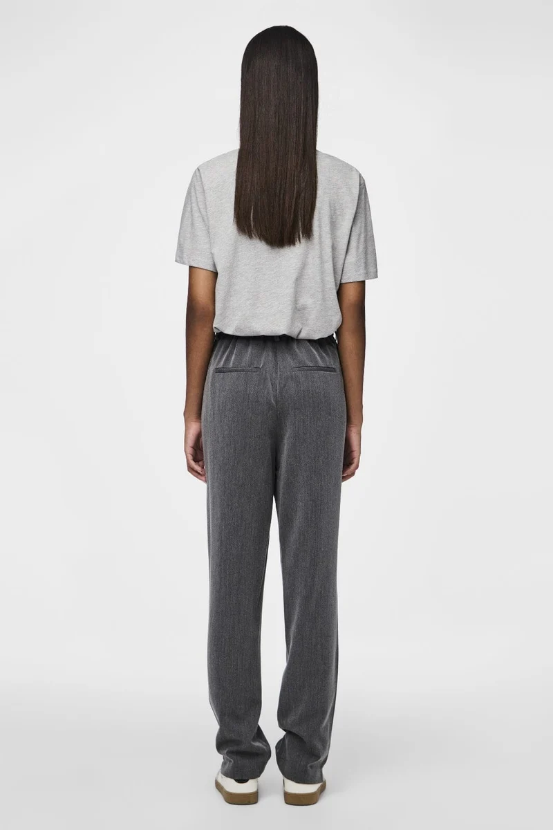 Pieces - Pckamil Ankle Pant - 4735773 Dark Grey Melange