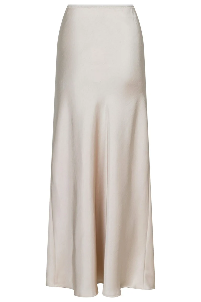 Neo Noir - Vicky Heavy Sateen Skirt - Champagne