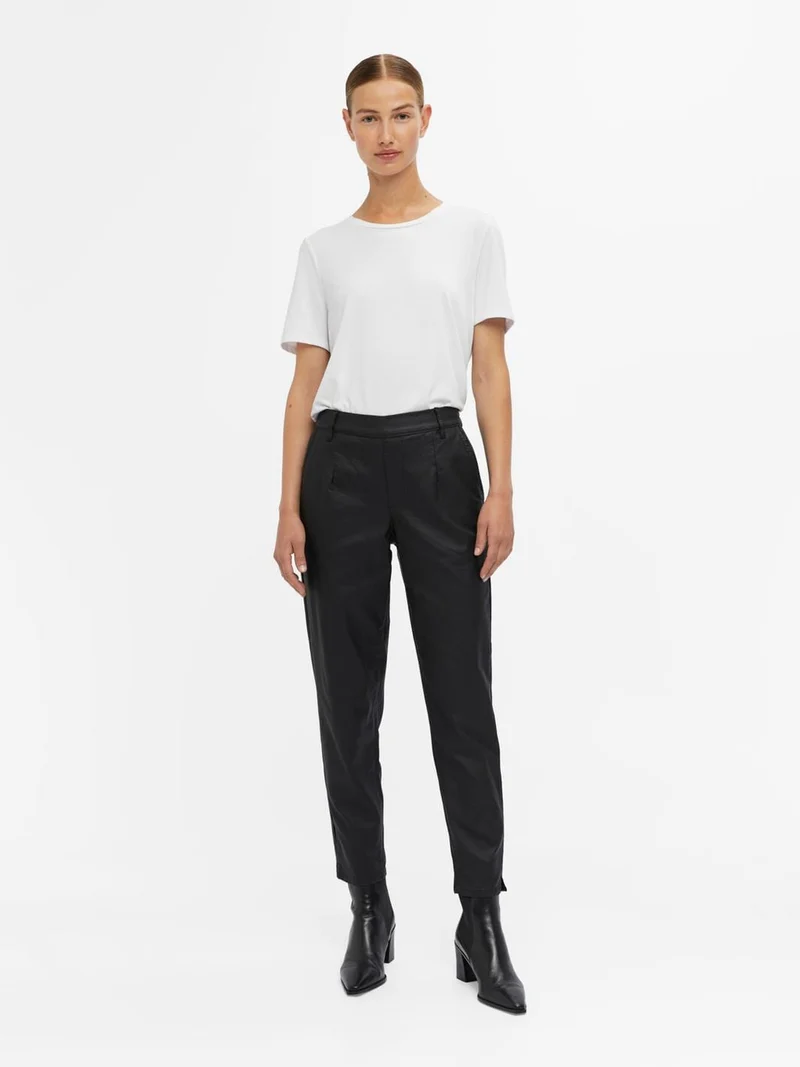 Object - Objbelle Lisa Coated Pant - 3556312 Black