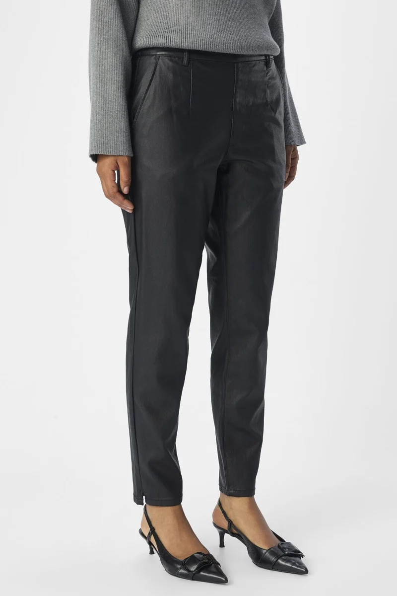 Object - Objbelle Lisa Coated Pant - 3556312 Black