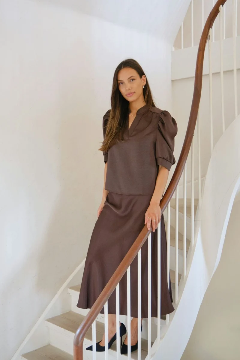 Neo Noir - Bovary Skirt - Dark Brown