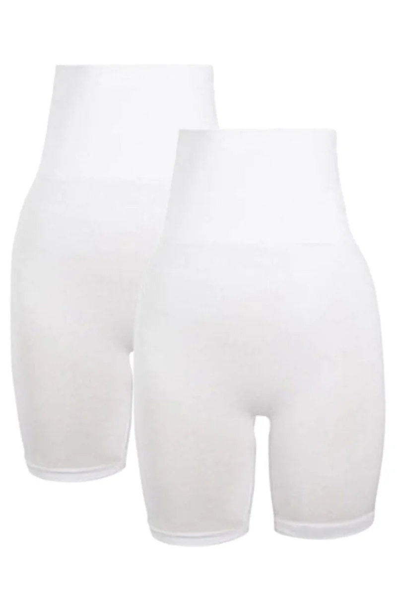 Soft basic - Soffi High shorts 2 pak - white