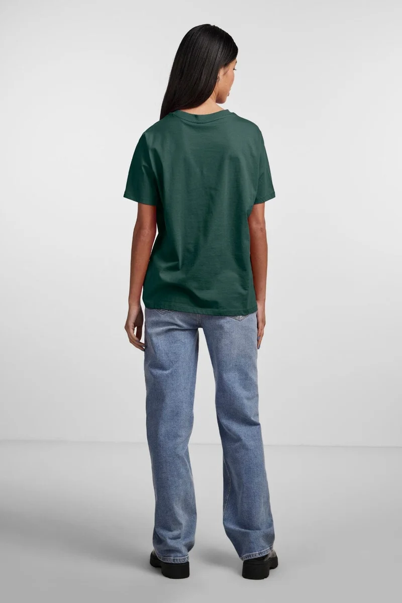 Pieces - Pcria Ss Solid Tee - 4280166 Trekking Green