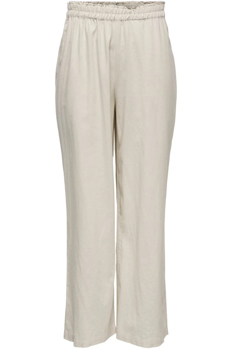 Only - Onltokyo Linen Blend Pant - 3996929 Moonbeam
