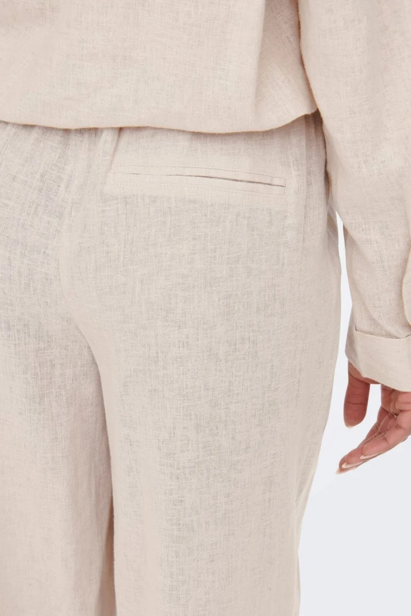 Only - Onltokyo Linen Blend Pant - 3996929 Moonbeam