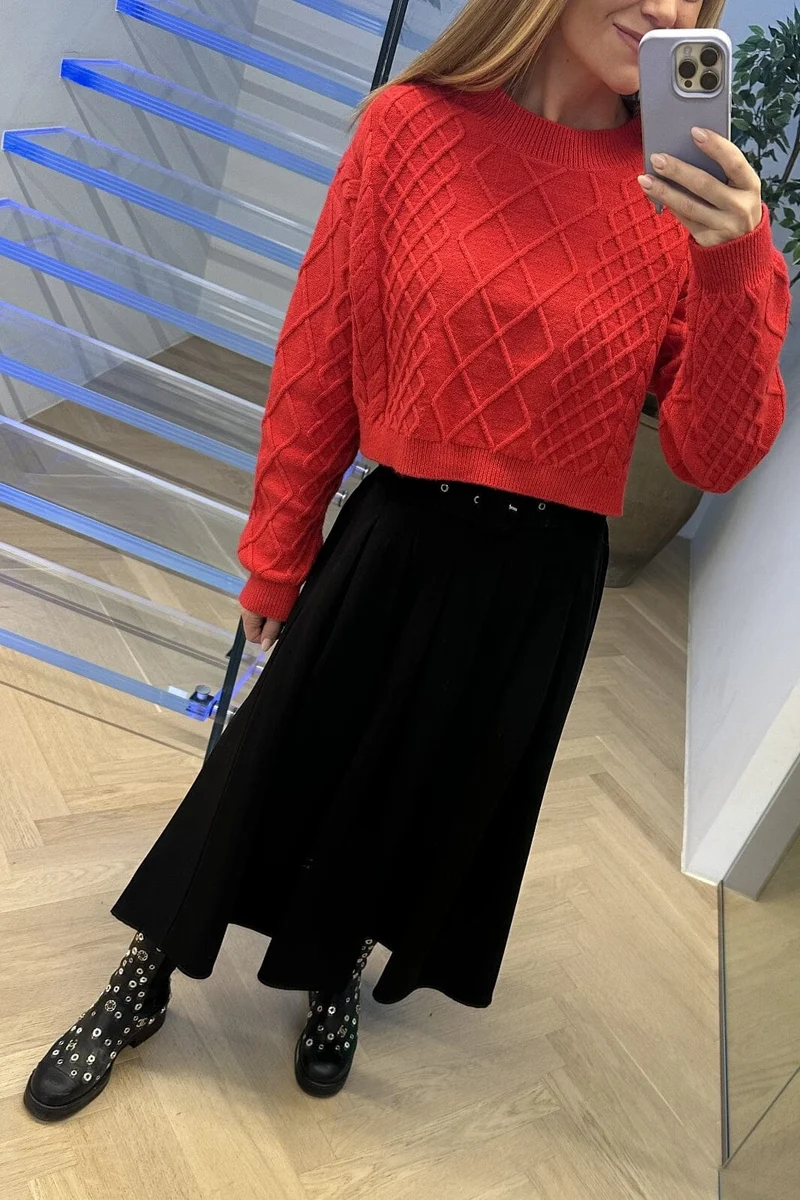 Valentin Studio - Pleated Skirt - Black