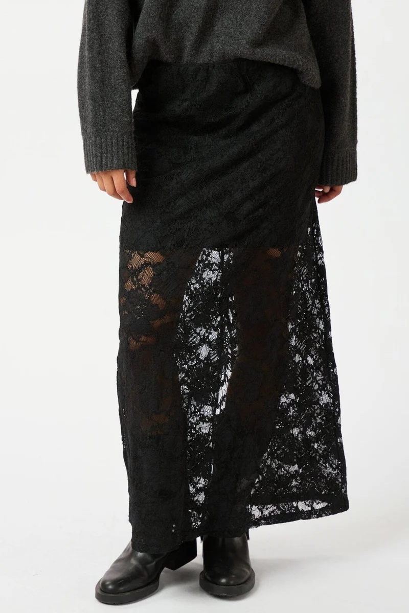 Neo Noir - Emmie Lace Skirt 163608 - Black