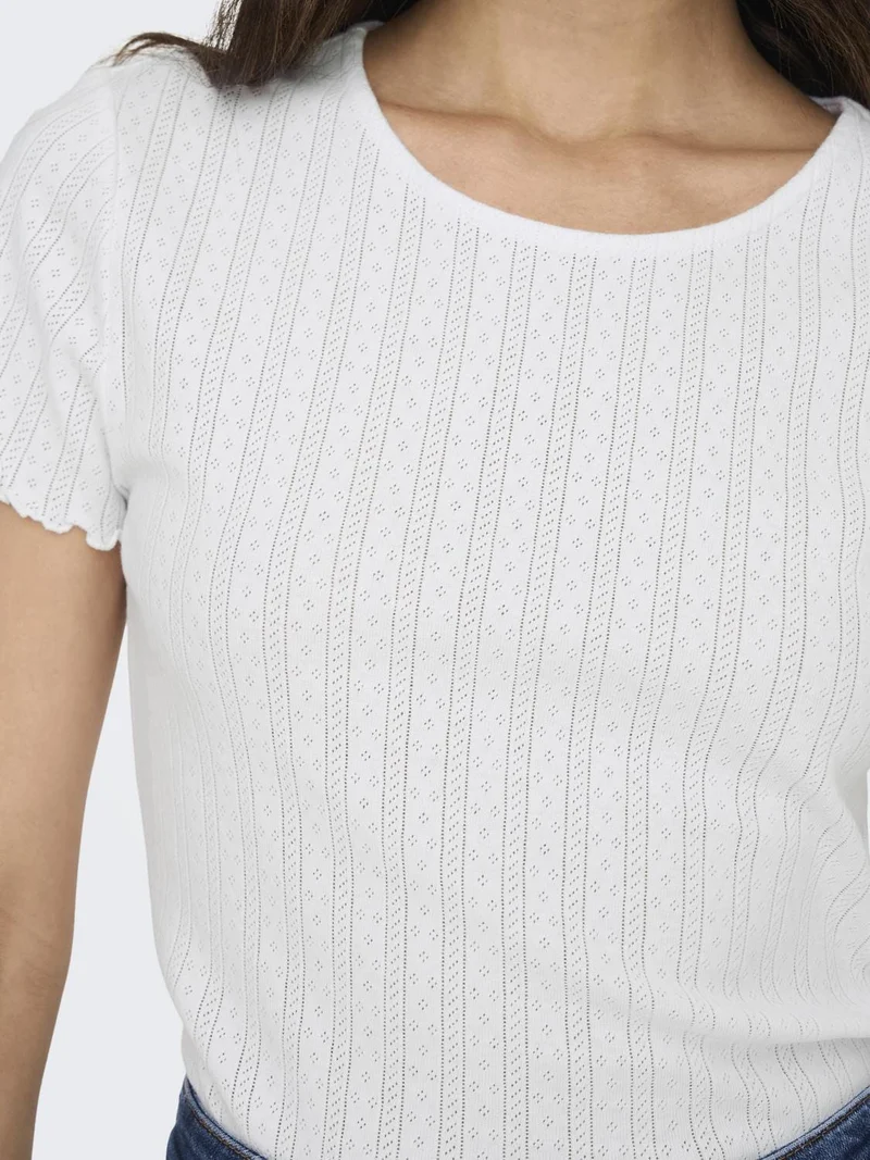 Only - Onlcarlotta SS Top - 3876952 White
