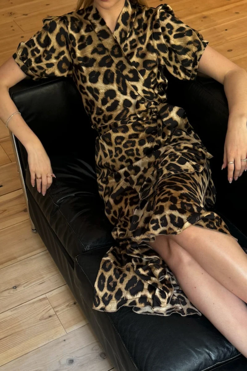 Karmamia - Iris Dress 1921 - Hammered Leopard