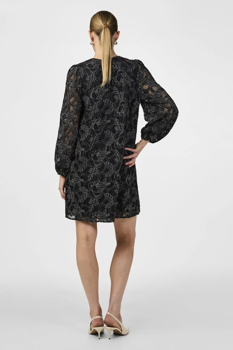 YAS - Yassigga Ls Dress - 4624104 Black Silver Stitch