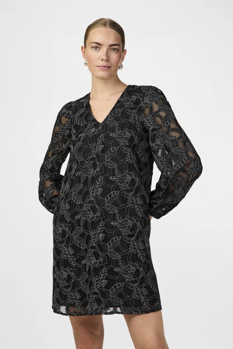 YAS - Yassigga Ls Dress - 4624104 Black Silver Stitch