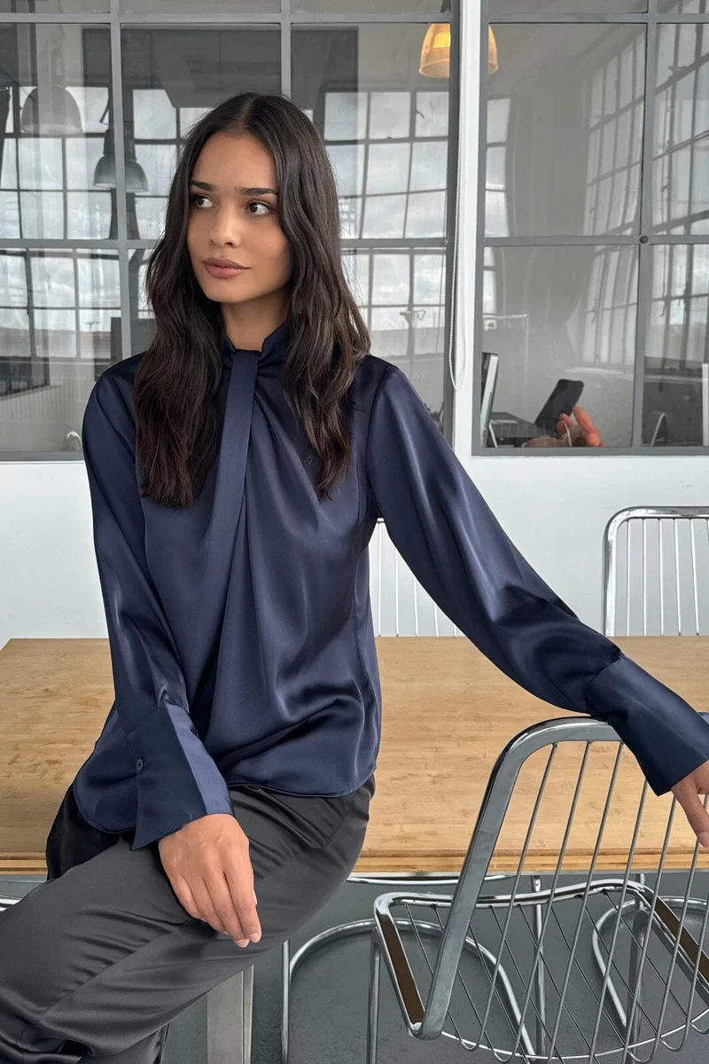 Karmamia - Tara Blouse - Hammered Sapphire
