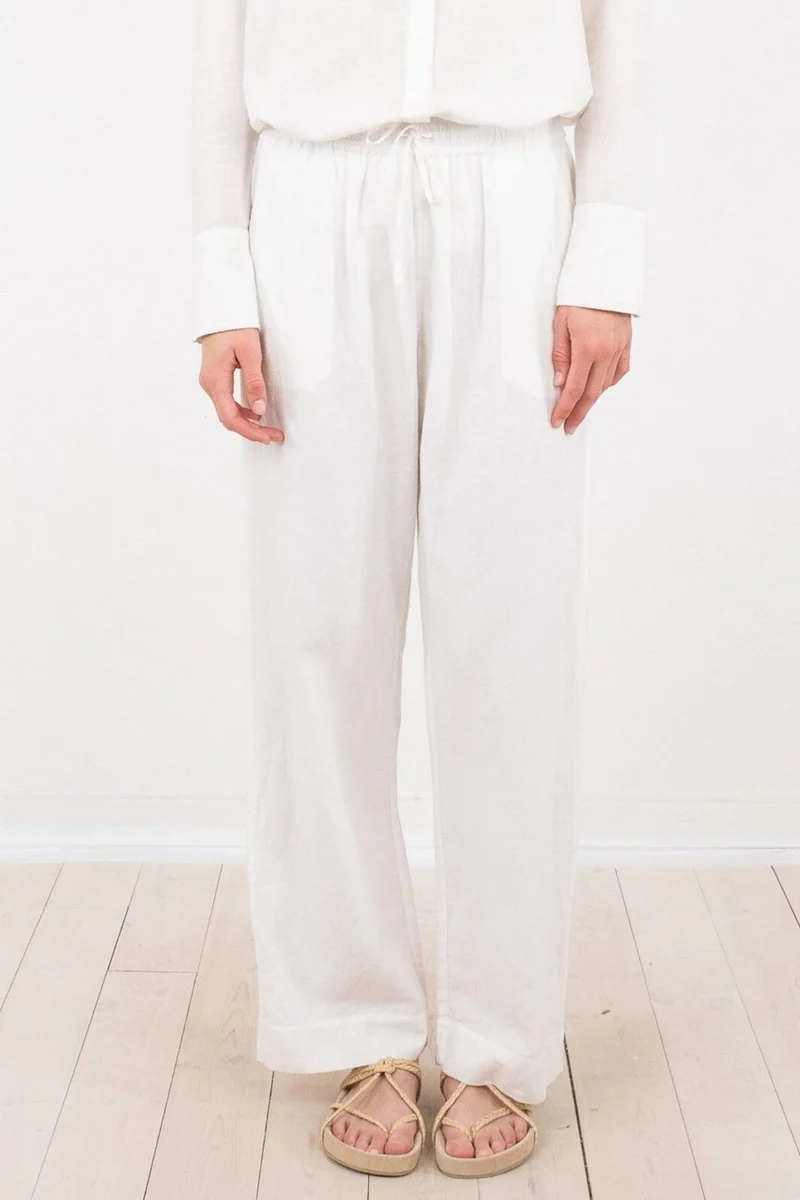 Neo Noir - Sonar Linen Pants - White
