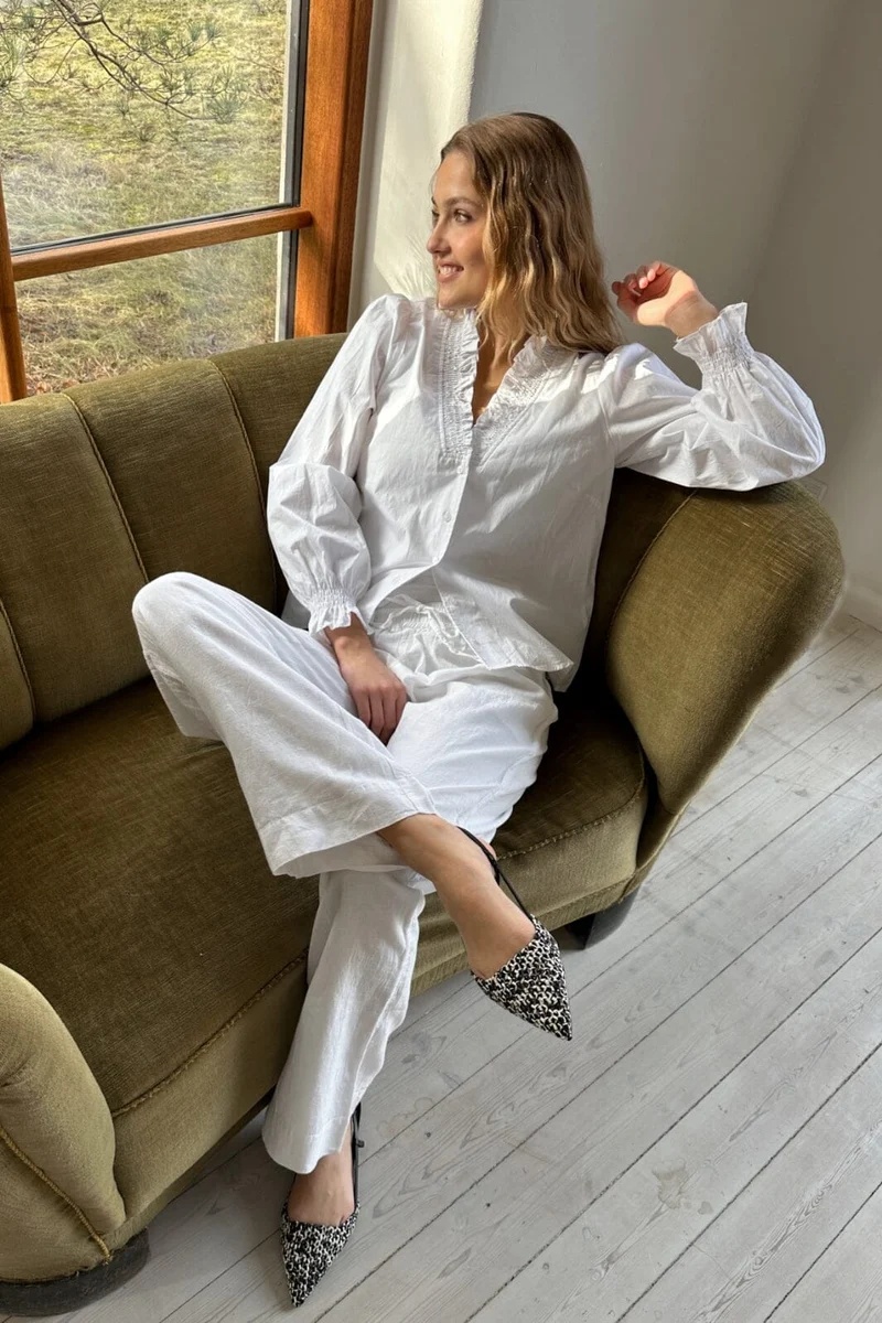 Neo Noir - Sonar Linen Pants - White