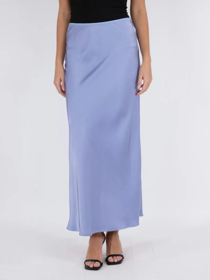 Neo Noir - Vicky Heavy Sateen Skirt - Lilac