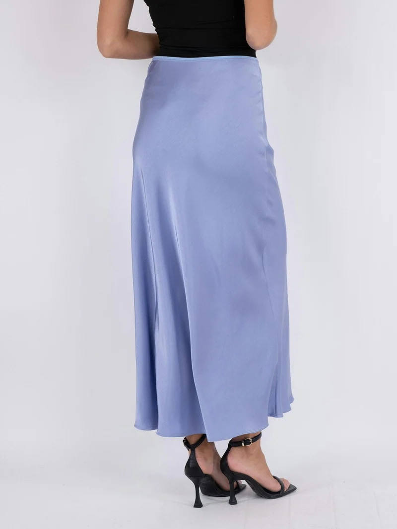 Neo Noir - Vicky Heavy Sateen Skirt - Lilac