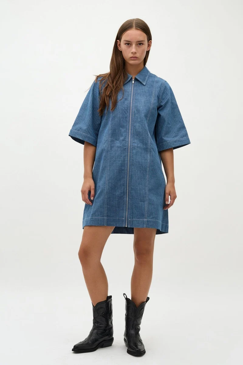 Global Funk - Mira Zip-G - P62 Blue Pinstripe