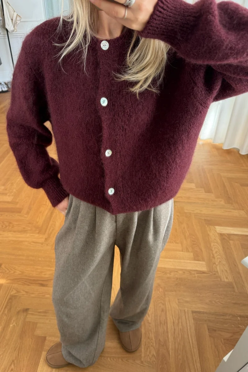 BYIC - Idaic Cardigan - bordeaux Bordeaux