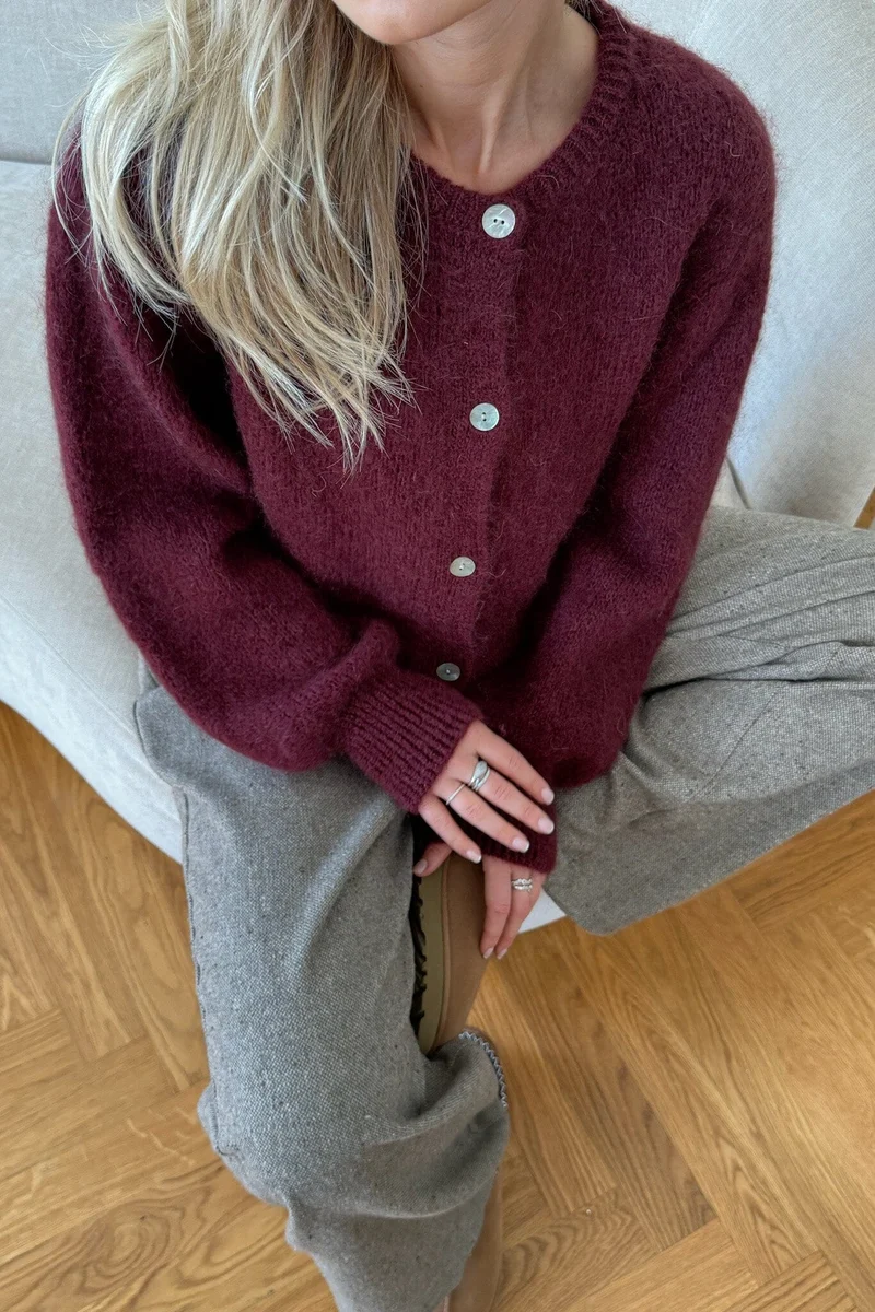 BYIC - Idaic Cardigan - bordeaux Bordeaux