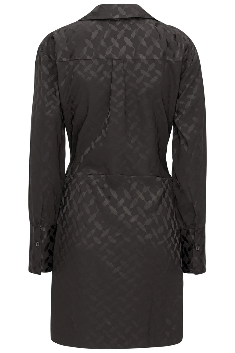 Karmamia - Ivy Wrap Dress - Black Keffiyeh Jacquard