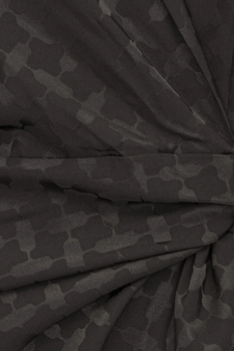 Karmamia - Ivy Wrap Dress - Black Keffiyeh Jacquard