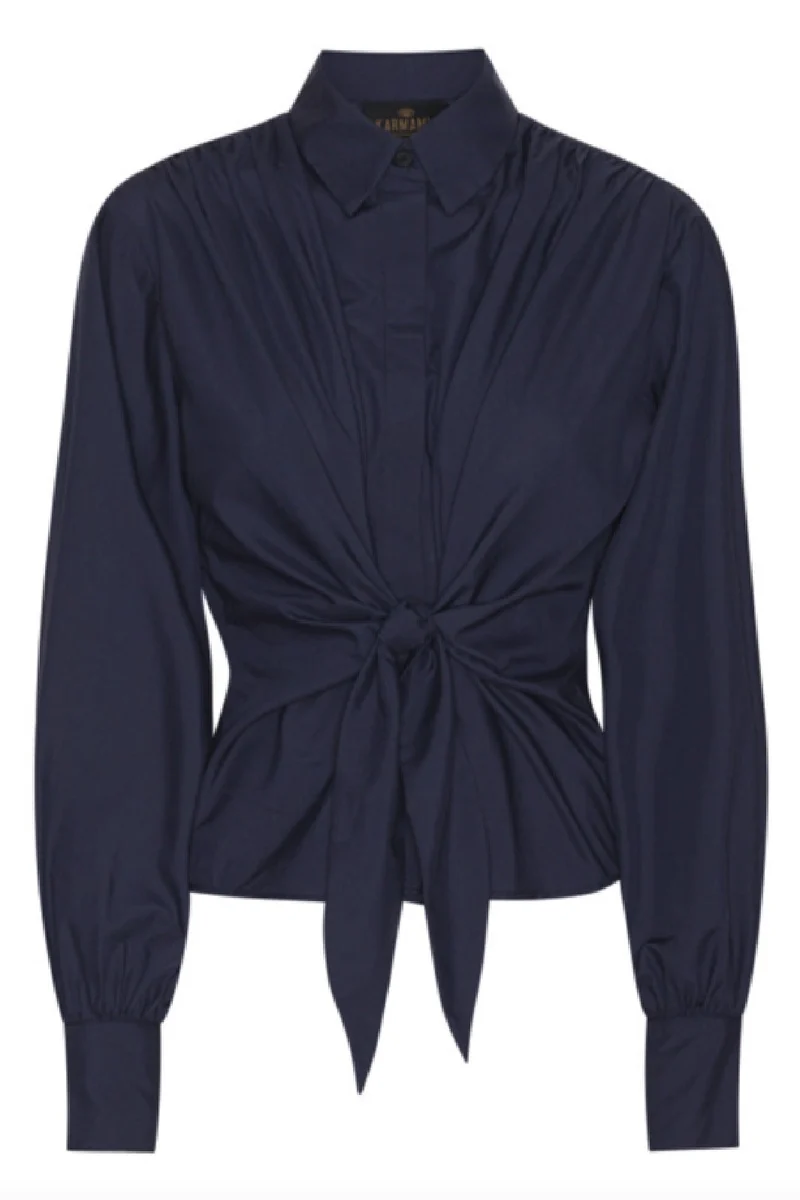 Karmamia - Lee Shirt - Navy Blue Cotton