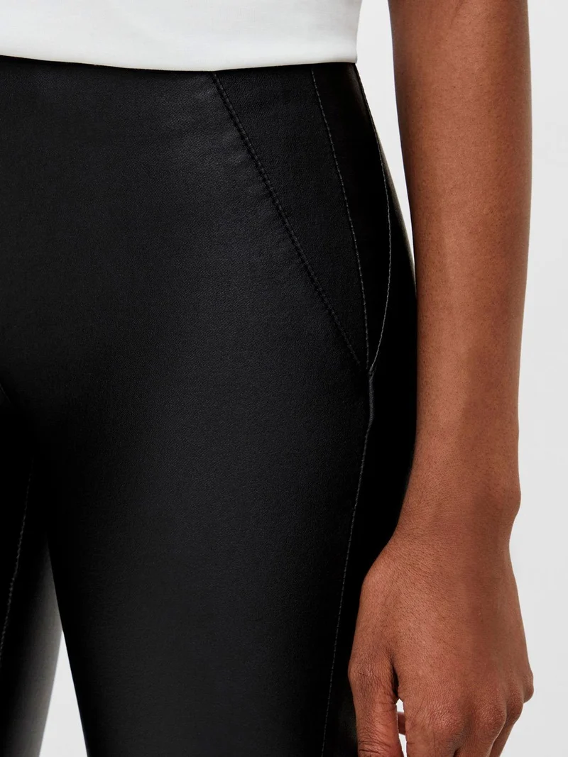 Object - ObjBelle Mw Coated Leggings - Black