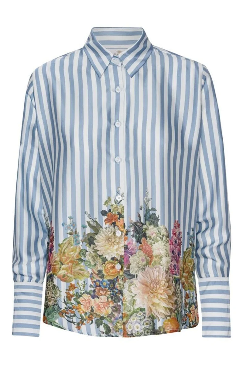 Karmamia - Joseph Shirt - Floral Stripe