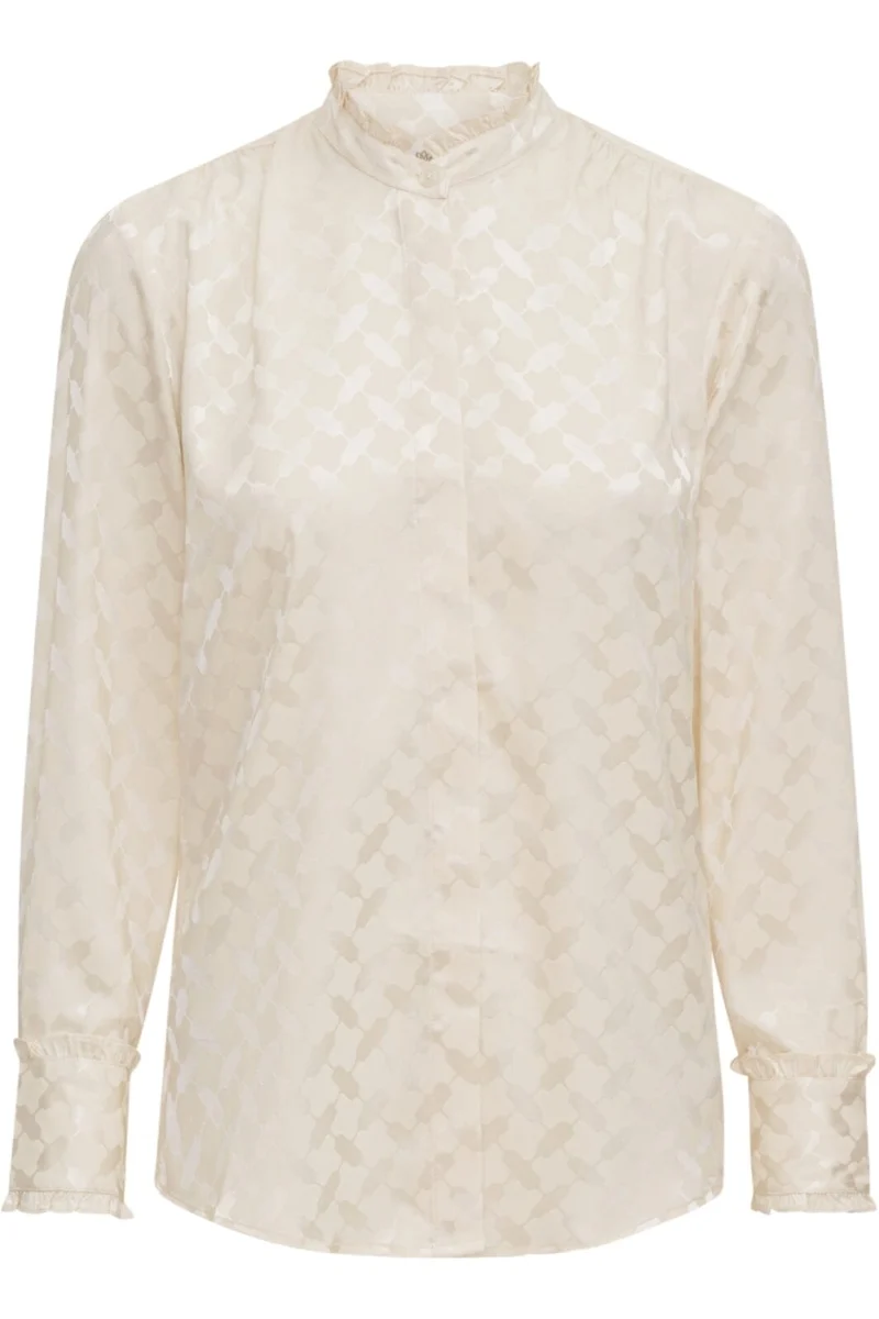 Karmamia - Trinity Shirt - Ivory Keffiyeh Jacquard