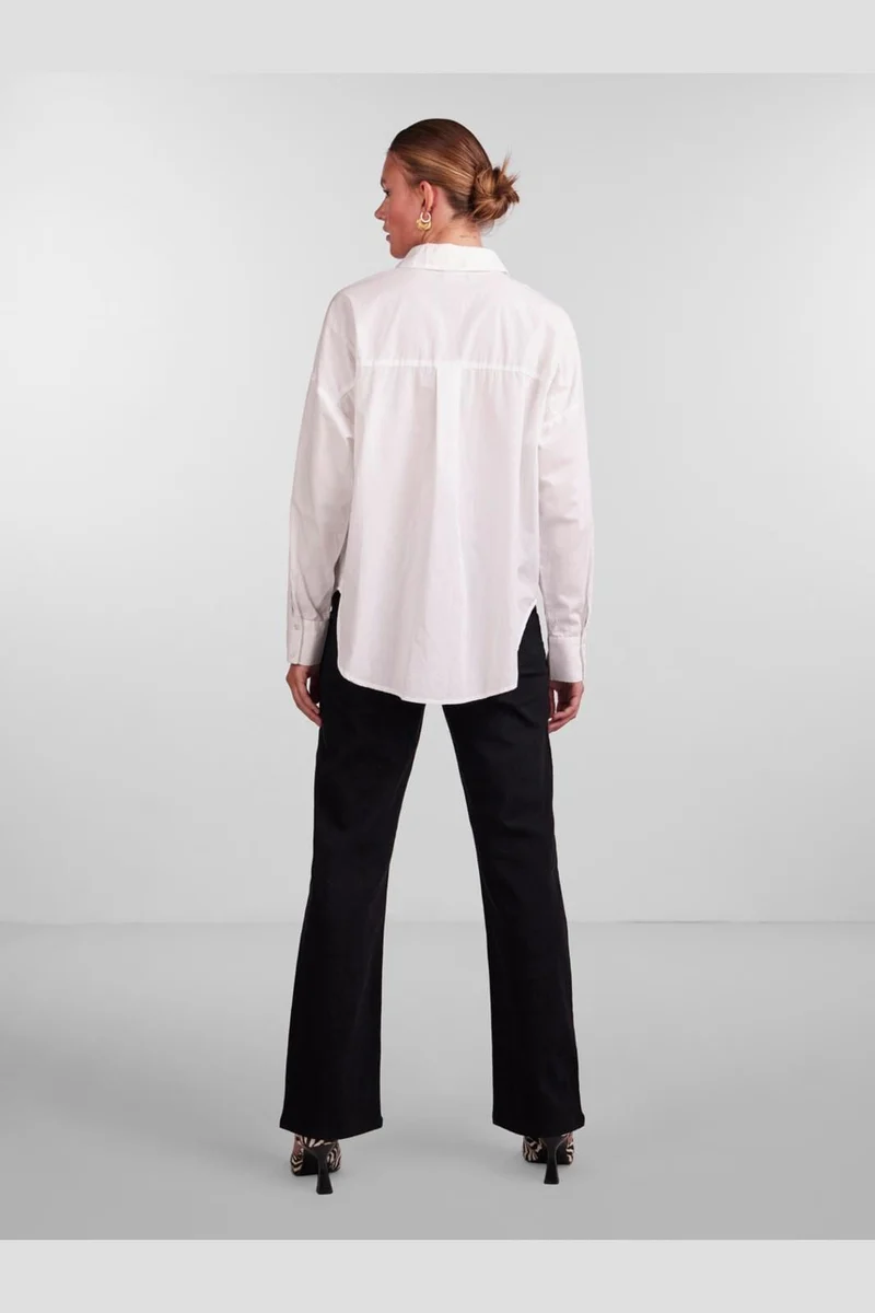 Pieces - Pctanne Ls Loose Shirt - 4121209 Cloud Dancer