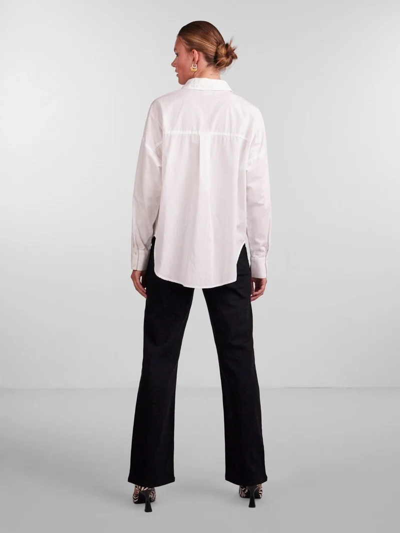 Pieces - Pctanne Ls Loose Shirt - 4121209 Cloud Dancer