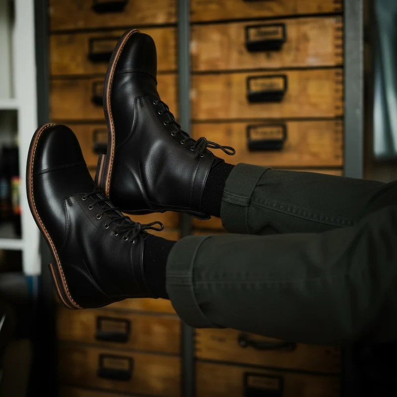Tâmega Boots Black Rubber Sole